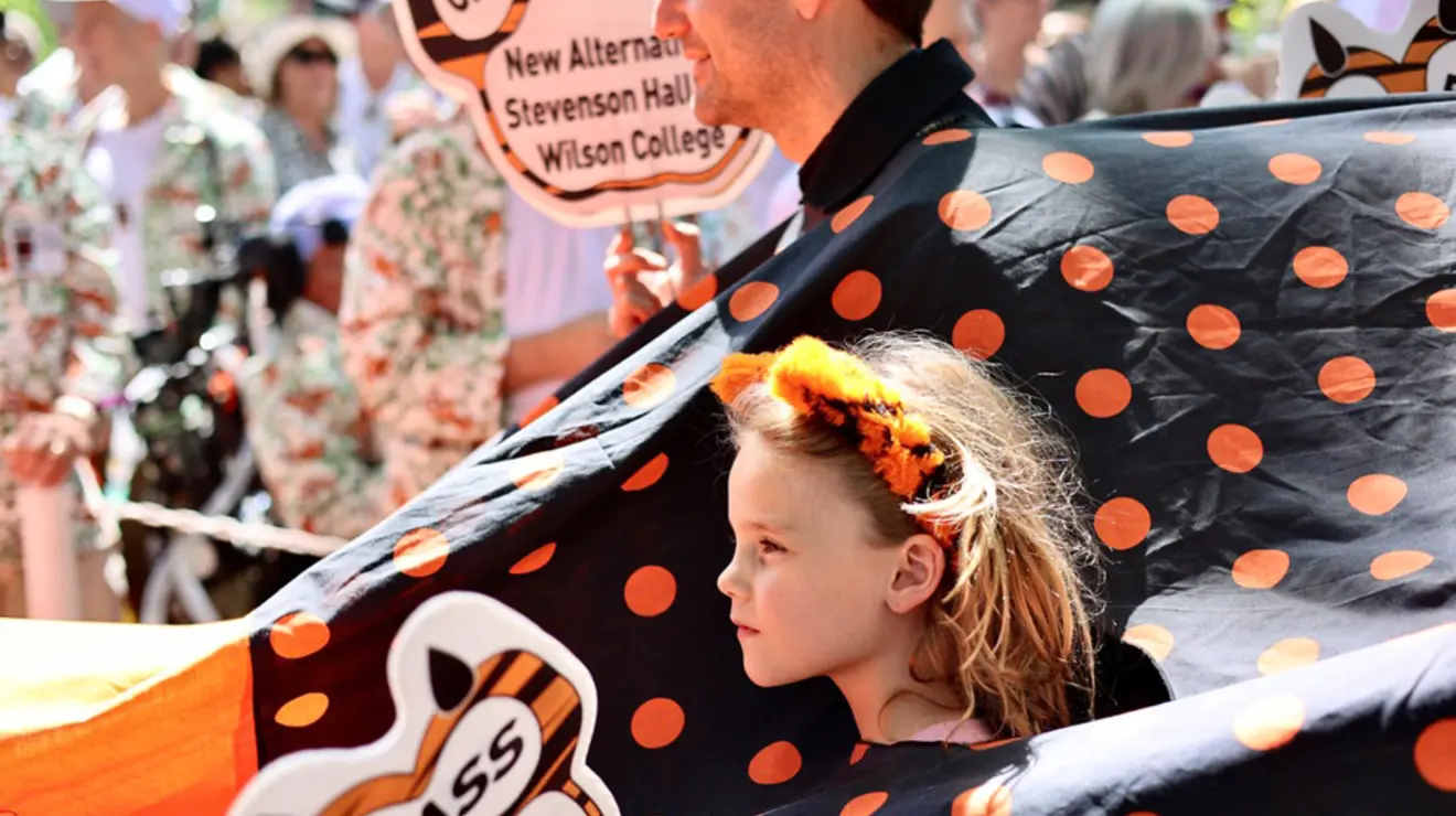 A little girl at the P-rade.