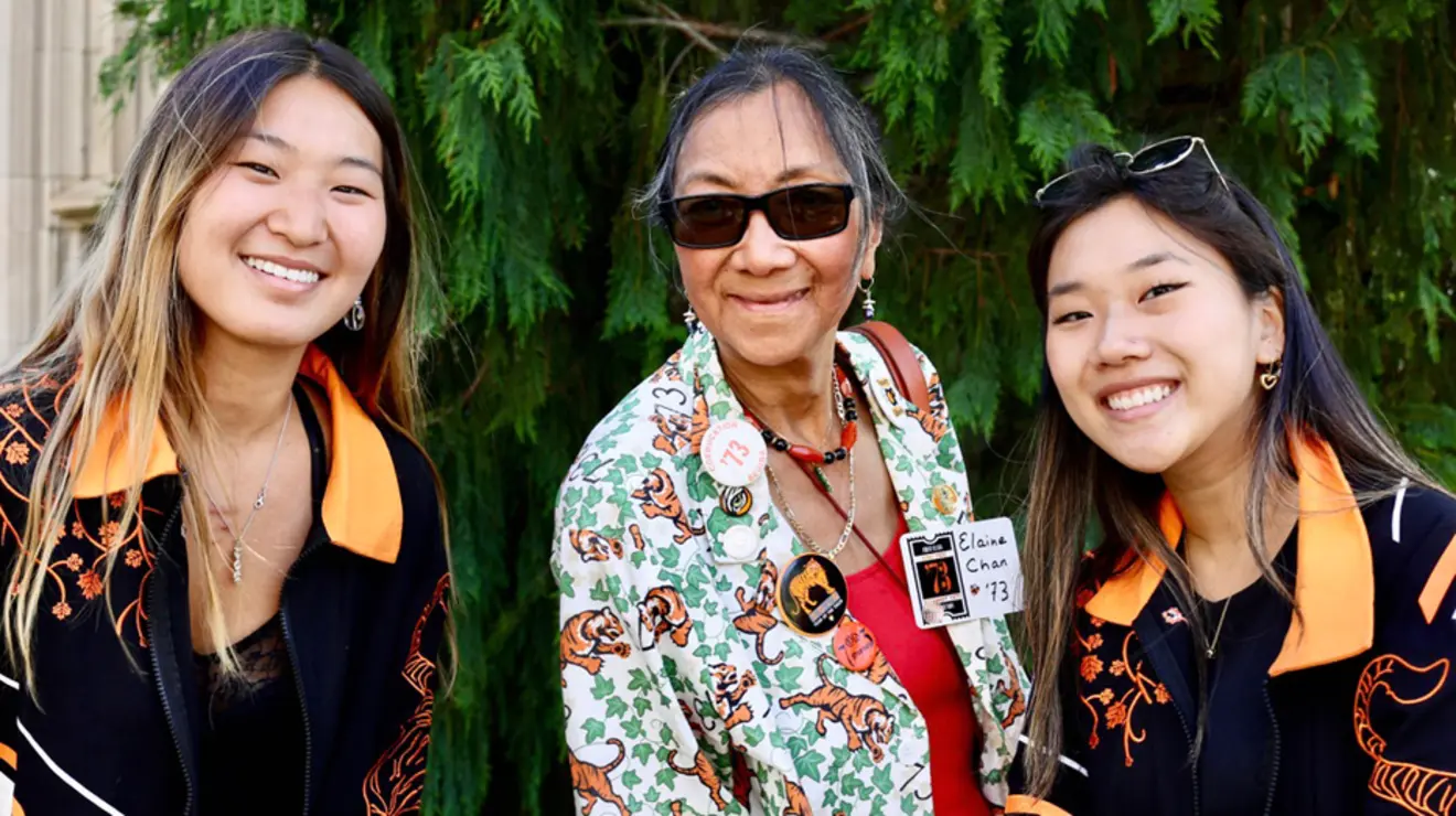 Three people at Reunions.