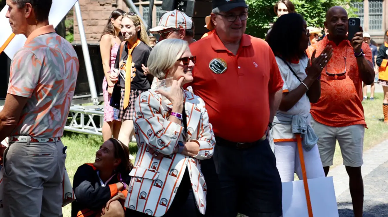 People mill about at Reunions.