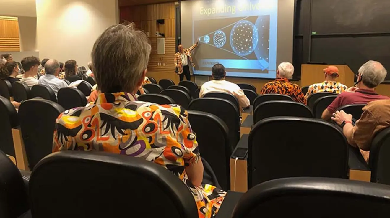 David Spergel ’82 gives a talk on Friday about the universe and how our understanding of it has evolved. “It’s been an amazing time in cosmology,” he said of the work he and other faculty and students have done in this area over the course of his career.