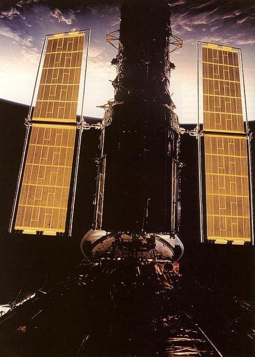 The Hubble as seen from space.