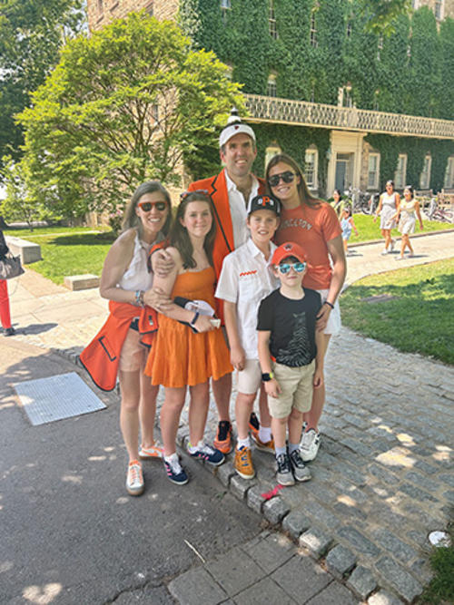 PRINCE_Stephen Lamberton family 25th Reunion 2024.jpg Stephen Lamberton ’99 with his family at his 25th reunion in 2024.