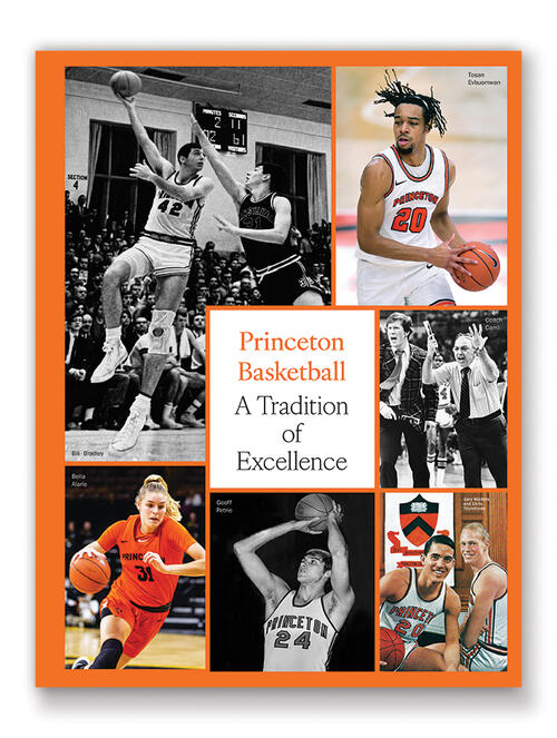 cover Princeton Basketball A Tradition of Excellence - Covers Final.jpg A book cover with photos of Princeton basketball games.