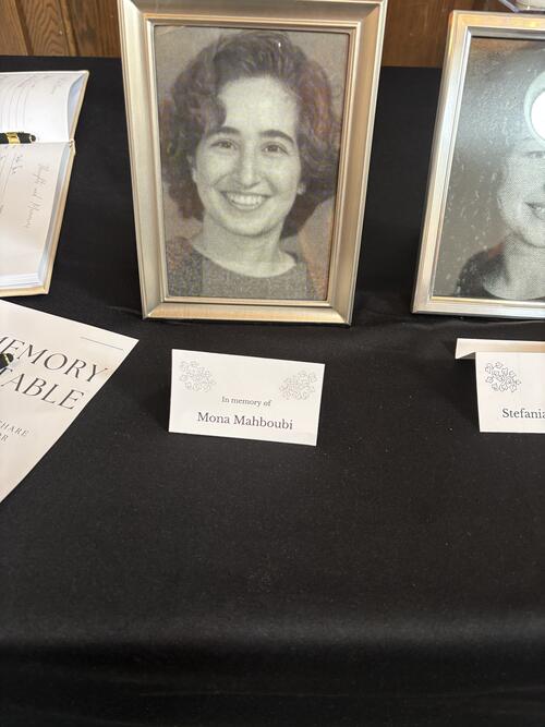 Mona Mahboubi ’01, who died in 2023, was a late but meaningful addition to the Class of 2001 memorial.