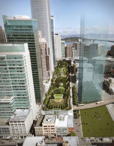 In Claire Maxfield *03’s plan for the Transbay Transit Center, the roof will support a five-block ecosystem.
