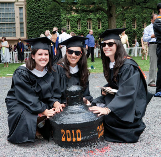  From left, Anastasia Oldham ’10, Elizabeth Kohansedgh ’10, and Chanel Carmona ’10