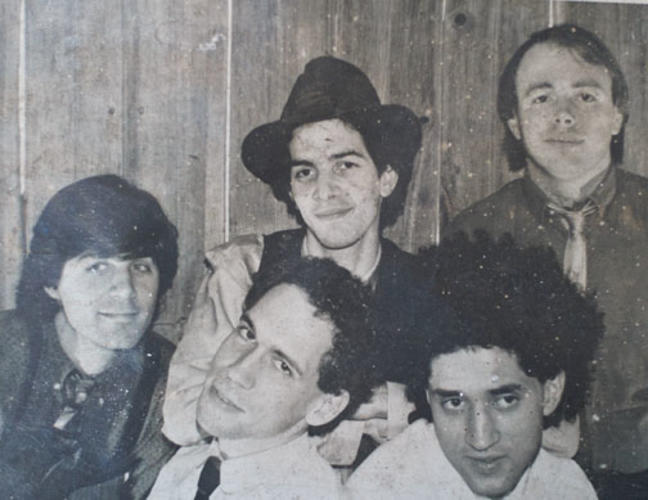 The Groceries, Morse’s Princeton band. Morse is at the lower right. Other band members are, from left, Max Crandall, Andrew Gomory ’79, Gregory Frey ’78, and Michael Steelman ’78. 