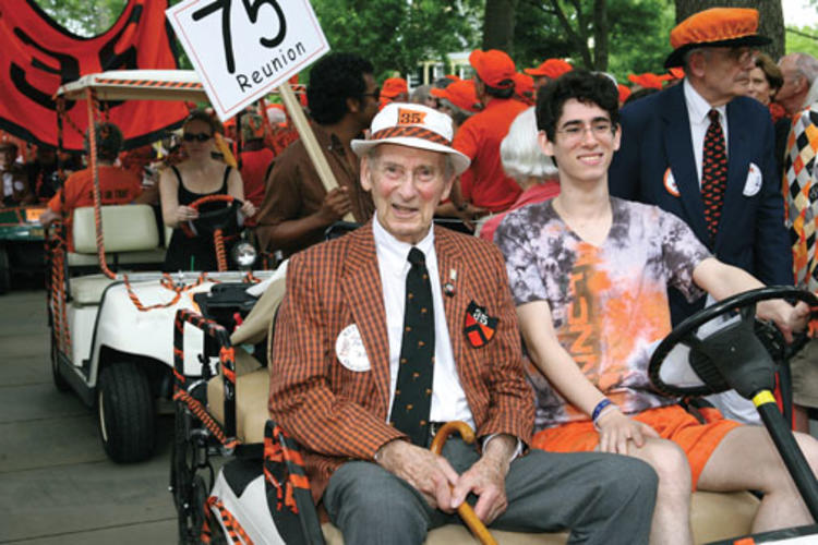 A dapper Hugh Sweeny ’35 enjoys the day.