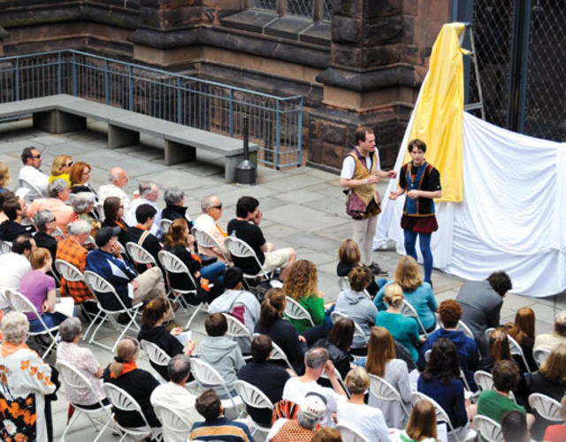 Members of the Princeton Shakespeare Company put on “The Complete Works of William Shakespeare (Abridged)”