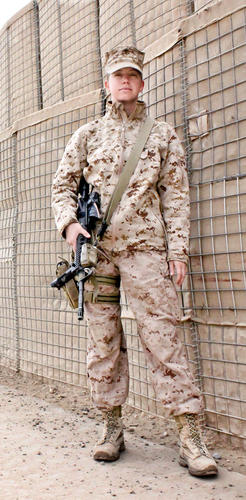 Bedell at the British base in Lashkar Gah.