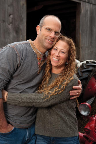 Picoult with her husband, Tim van Leer ’86.