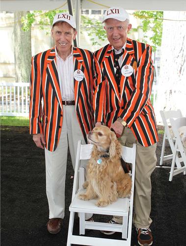 Linwood Davis ’62, Al Muller ’62, and Truffle