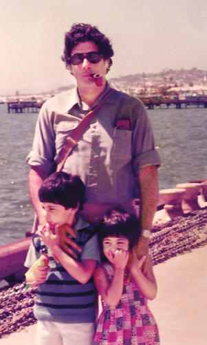Wadie, Najla, and Edward Said on vacation in California in 1977.