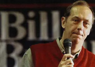 Bill Bradley campaigning for president in 1999