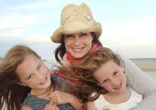 Brooke Shields with daughters Rowan, left, and Grier Henchy. 