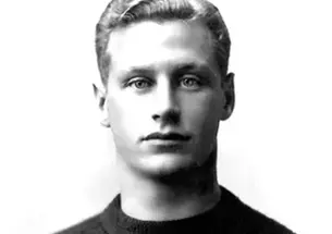 Hobey Baker in his Princeton Sweater.