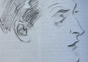 F. Scott Fitzgerald 1917 as sketched by James Montgomery Flagg