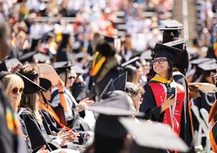 Elizabeth Medina ’24 at the University’s 277th Commencement on May 28.