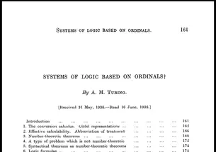 Systems of Logic Based on Ordinals