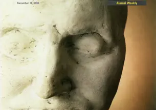 Magazine cover featuring the death mask of Aaron Burr Jr. 1772