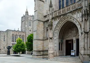 The entrance to Princeton's Chapel.
