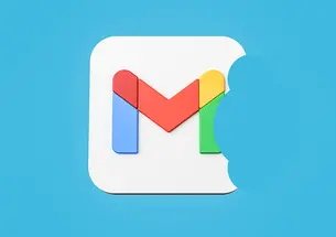 The Gmail logo with a bite taken out of it.