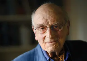 Victor Brombert distinguished older gentleman dramatically lit photo