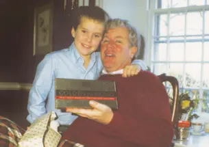 Stephen Lamberton ’99 as a child with and his father, Robert E. Lamberton ’66. 