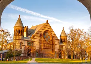 View of Alexander Hall through Blair Arch.