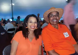 Jon Barfield ’74 at his 50th reunion with daughter elaine BARFIELD ’04.