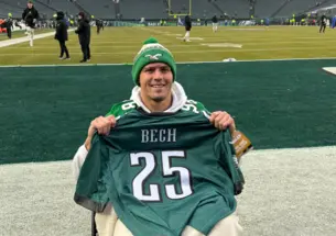 Ryan Quigley at the Eagles football stadium