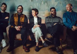 Sō Percussion and Caroline Shaw *14 sitting side-by-side.