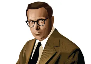 PORTRAIT_Lewis Thomas.jpg Illustration of Lewis Thomas ’33 (1913-1993)
