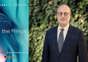 Michael D. Gordon and the cover of his book, On the Fringe.