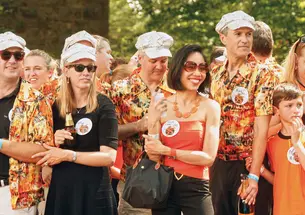 The Class of 1995 celebrates its last major in-person in 2015, when its 20th reunion theme was “Saturday Nine-Five.”