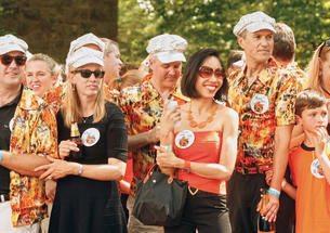 The Class of 1995 celebrates its last major in-person in 2015, when its 20th reunion theme was “Saturday Nine-Five.”