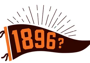 Princeton pennant with 1896 and a question mark