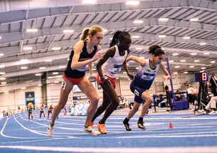 Mena Scatchard runs at the 2025 NCAA Indoor Championships