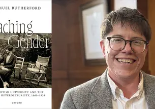 Sam Rutherford ’12 and her new book, "Teaching Gender."