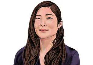 Illustrated portrait of Christina Kim