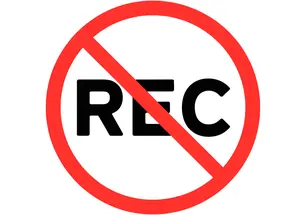 graphic that says no recording