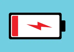 Illustration of low computer battery