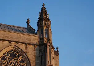 The top of Princeton's Chapel.