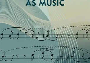 Blue and green cover with two lines of sheet music. 