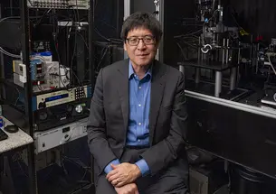 Samuel S. Wang at his Princeton lab.