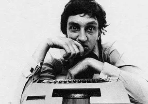 ThreeBooks_MifflinLowe_web.jpg Al Mifflin Lowe with a typewriter.