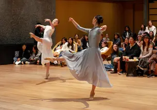Two members of Princeton University Ballet perform during the student preview of the new Princeton University Art Museum in October 2025.