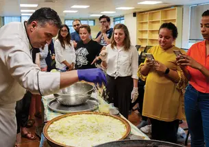 OTC_Iran War Students Abroad.jpg Students learn about traditional Arab foods at the Qasid Arabic Institute in Amman, Jordan, a host of Princeton summer students in past years.