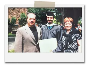 Boris Fishman ’01 and his parents.