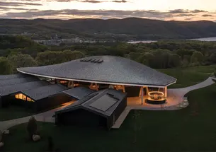 In addition to a cozy setting, Hudson Valley Shakespeare’s new theater includes stunning views of the Hudson River. The theater is scheduled to open June 10.